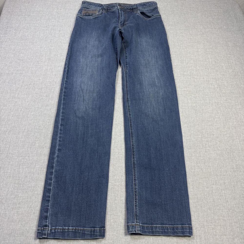 PrAna Jeans Mens 30x34 Straight Blue Medium Wash Denim Stretch Pockets